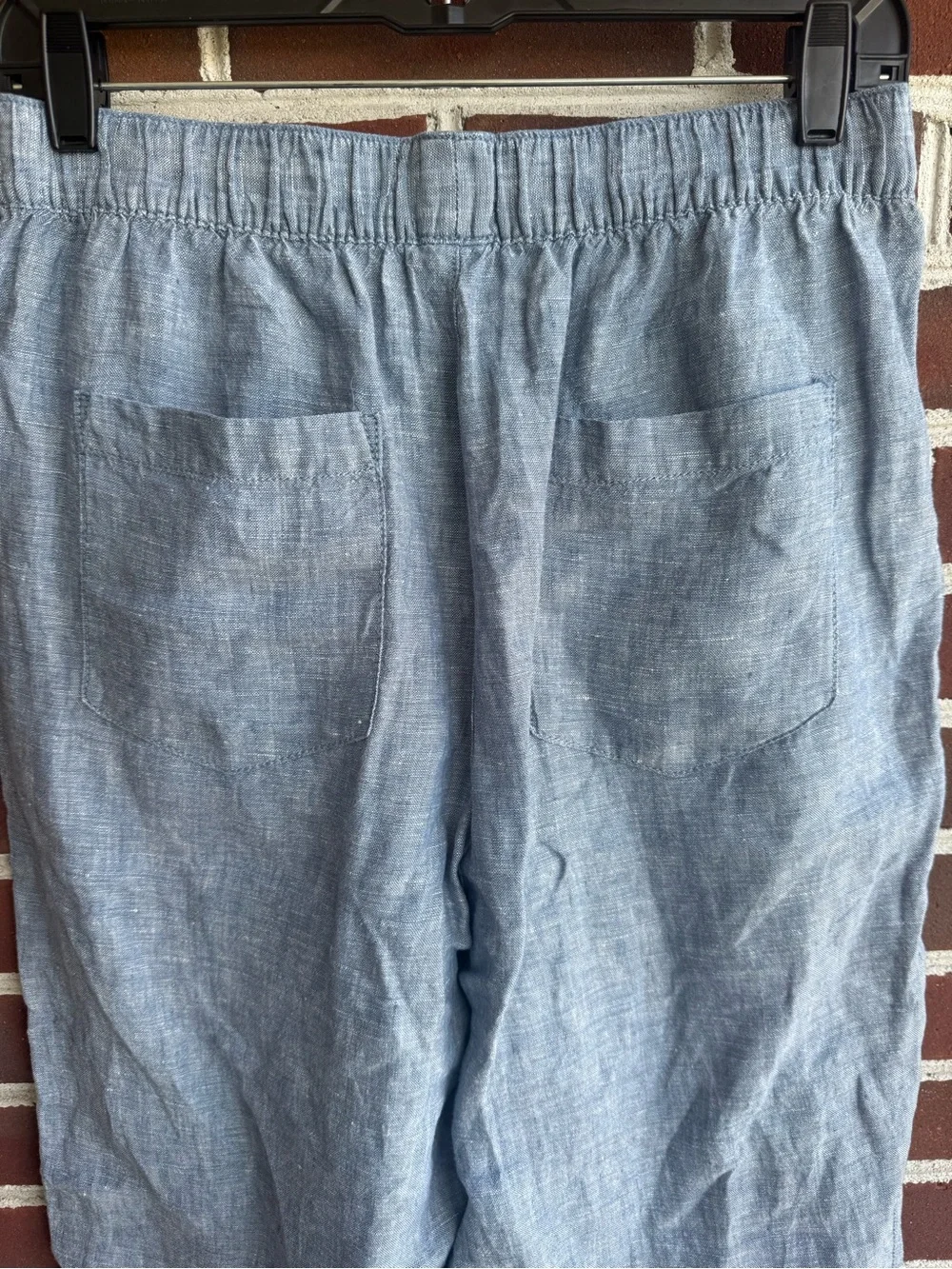 Cynthia Rowley Light Blue 100% Linen Blend Wide-Leg Pants